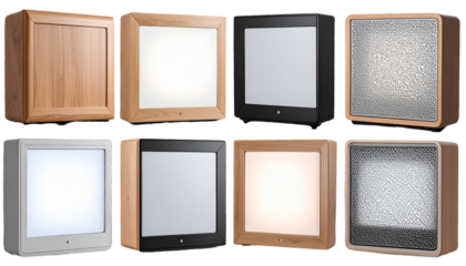 Voice-Controlled Light Panels with Mood Sync unique isolated on transparent background. Png