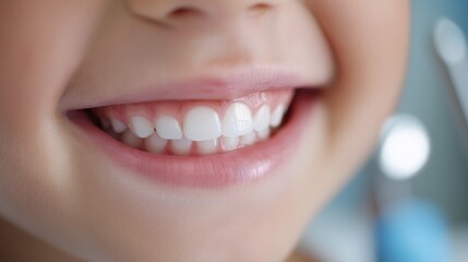 Fototapeta premium A joyful child's bright smile, radiating confidence and happiness.