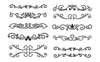 set of decorative elements