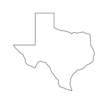 vector map of Texas isolated on a transparent background