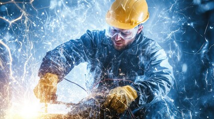 The Spark of Innovation: A Welder's Focused Dedication