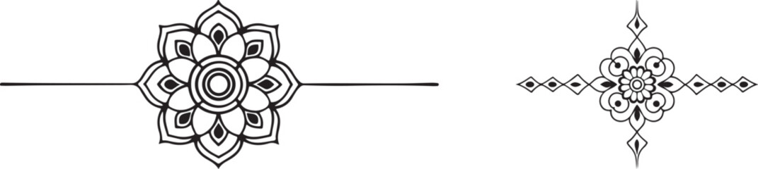 Exquisite black and white floral patterns arranged with intricate details.