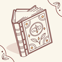 Open book vector art illustration