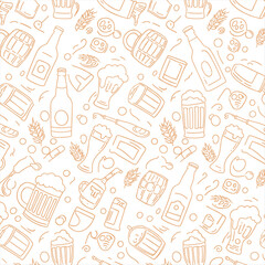 beer seamless pattern memphis style outline line bundle set background download