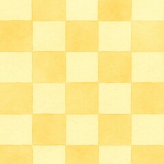 Yellow watercolor checkered pattern