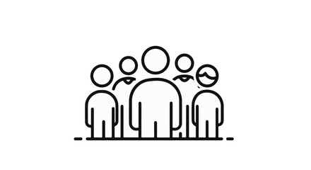 A simple yet clear illustration of a group of people.