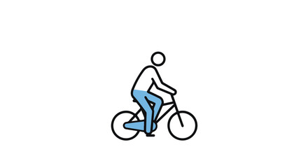 Naklejka premium Person riding a bicycle.