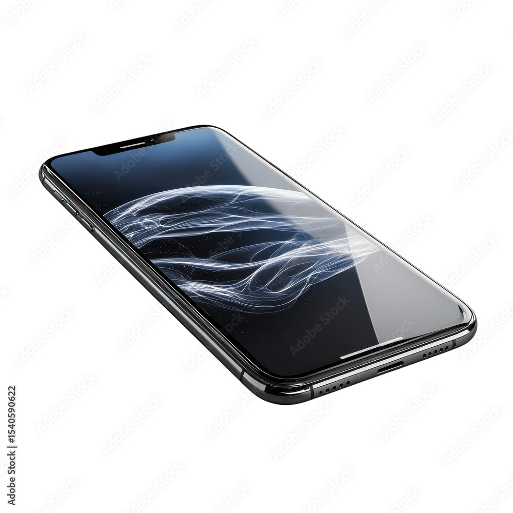 Aufkleber sleek smartphone design mobile device mock up showcasing abstract digital on transparent background