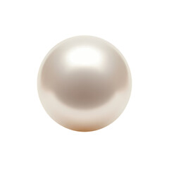 Fototapeta premium Closeup of a Single Lustrous Pearl isolated on transparent bacckground