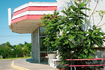 Old abandoned store front building