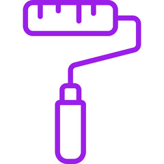 Paint roller single icon vector illustration
