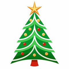 Obraz premium christmas tree vector illustration