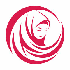 Elegant Hijab Logo Vector for Modest Fashion and Identity.