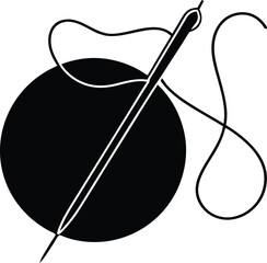 needle and thread vector