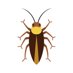 Cockroach insect colorful vector art illustration