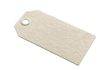 Off-White paper gift tag isolated on white or transparent  background