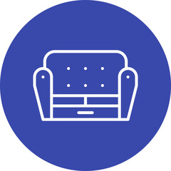 Sofa single icon vector illustration