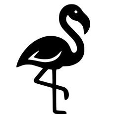 flamingo cartoon isolated on white
