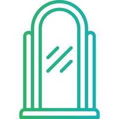 Stylish mirror single icon vector illustration