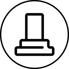 Pillar single icon vector illustration