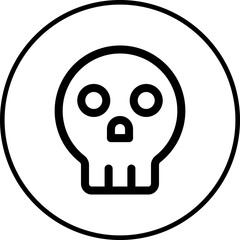 Skull single icon vector illustration
