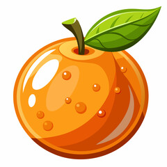 vector illustration of an orange