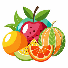 vector illustration of an orange fruit