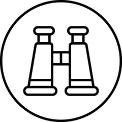 Binoculars single icon vector illustration