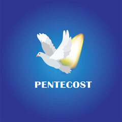 Illustration design for celebrate Pentecost holy spirit