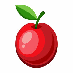 red apple isolated on white