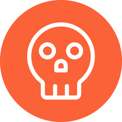Skull single icon vector illustration