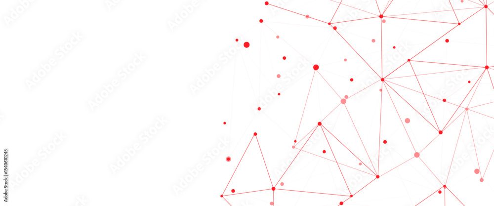Poster vector modern line art with technology abstract background with connected line and dots