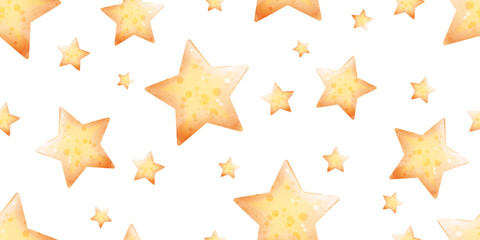 Seamless pattern with golden stars. Vector background for wrapping paper, textile design