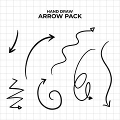 hand draw arrow pack vector assets