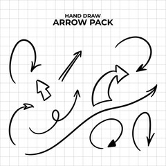 hand draw arrow pack vector assets