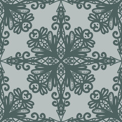 250638 green line scribble repeat scallop pattern, seamless floral scribble pattern background, motifs floral hand drawn, scribble style, ogee pattern, design for seamless floral pattern, printing, 