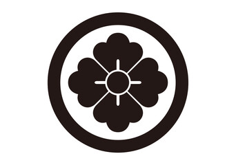 丸に花角