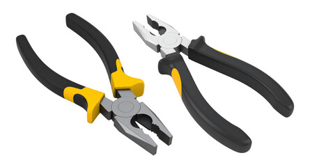 Obraz premium Two Types of Pliers for Repair and Construction Tasks