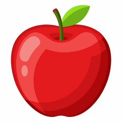 red apple isolated on white