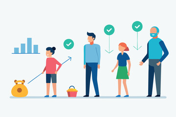 business people with graph