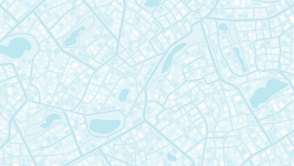 Abstract navigation plan of the urban area depicted as a simple scheme with buildings. Concept of planning and mapping a travel route using a general city map. Flat vector illustration