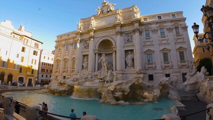 Obraz na płótnie Canvas In front of Fontana di Trevi Rome- Italy