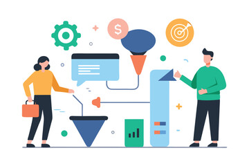 business man and business graph