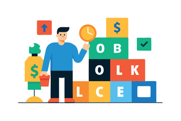 business man with bit coin and cryptocurrency