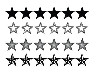 set of stars vector 
