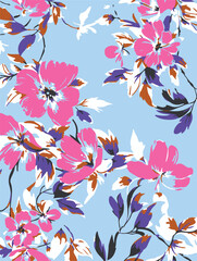 botanical floral, vector, seamless pattern , herbs and leaves ,big set, background with flowers
