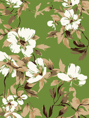 botanical floral, vector, seamless pattern , herbs and leaves ,big set, background with flowers

