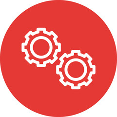 Gears single icon vector illustration