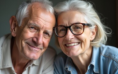 Older man and woman or pensioners with a hearing problem. High quality
