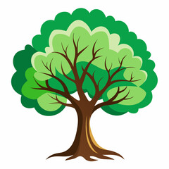 green tree vector illustration